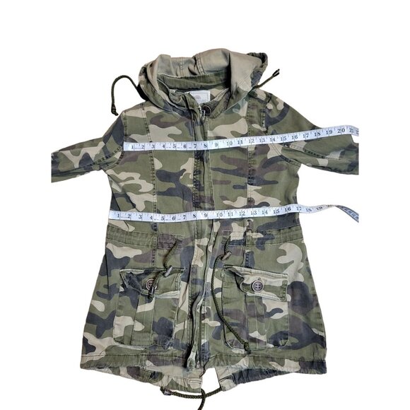 Camouflage Jacket 1 Sunset Lane Women Sz S Hooded Military Winter Outerwear - Picture 3 of 8